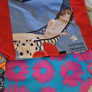 Estee Lauder Red and Blue Tote Bag